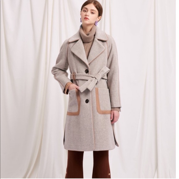 Petite Studio Jackets \u0026 Coats | Petite Studio Nyc Christie Wool Coat in Oatmeal | Color: Cream/Gray | Size: Xsp | Melunaathletics's Closet